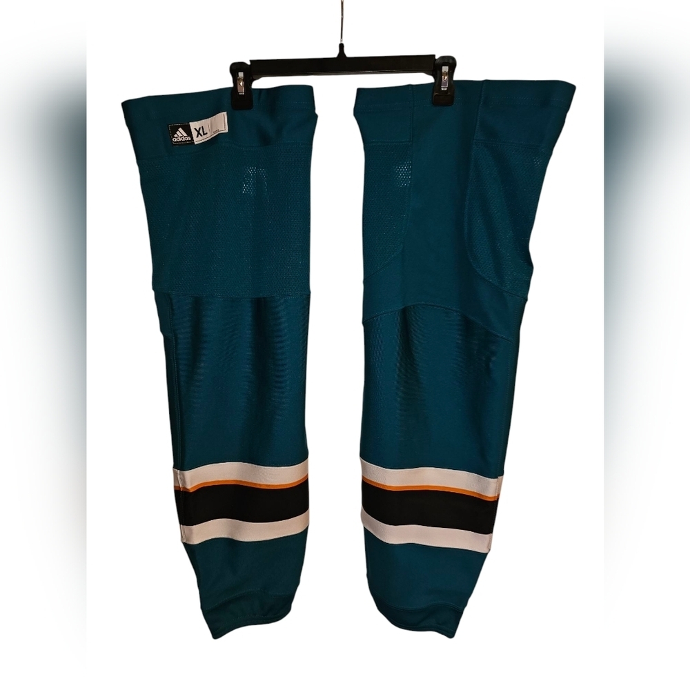 Adidas San Jose Sharks Hockey Socks - Teal XL Pro Stock NWOT player exclusive
